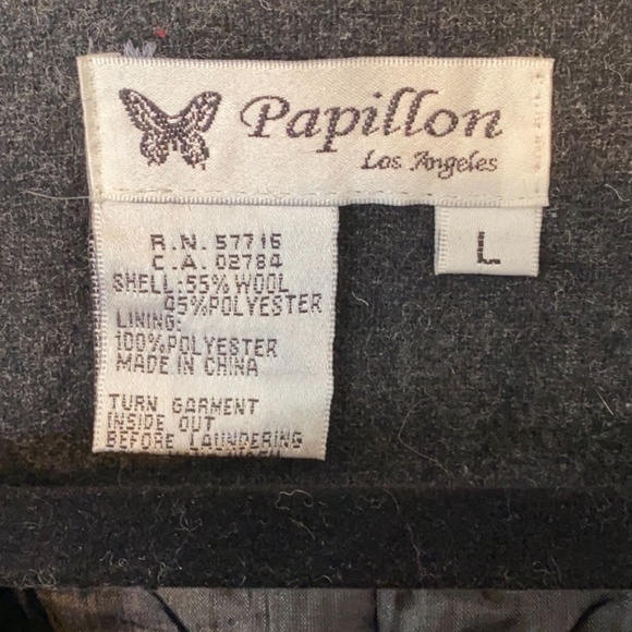 Grey double breasted swing pea coat Large - Picture 3 of 5